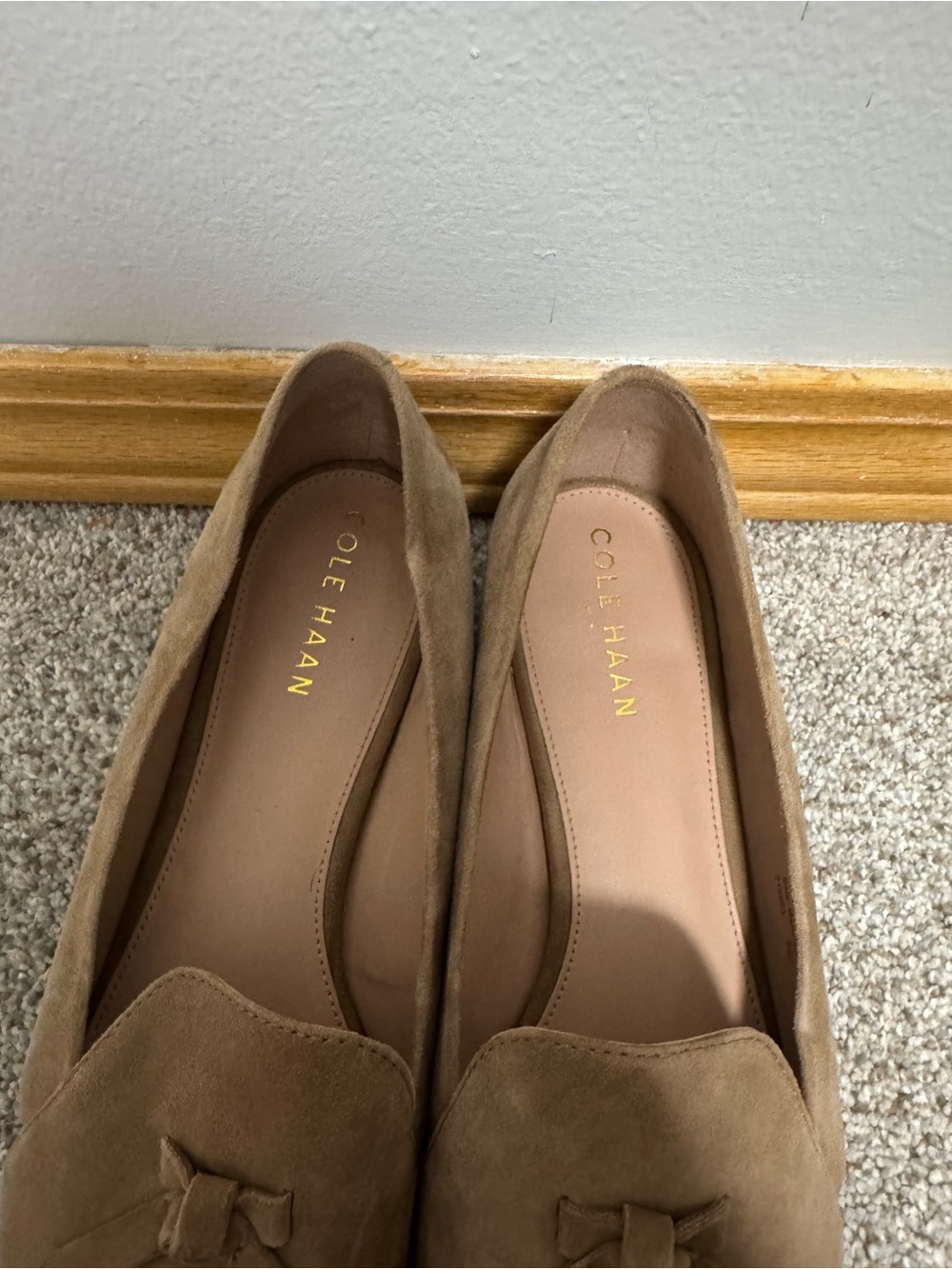 Cole Haan Womens Viola Skimmer Faux Suede Pointed Toe Loafers - Picture 4 of 9
